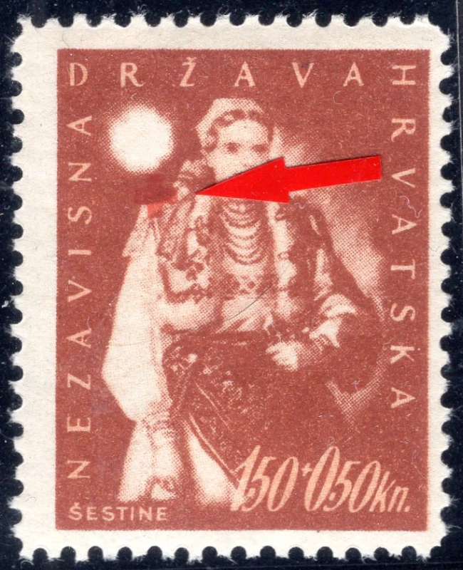 Moved red cross, detail