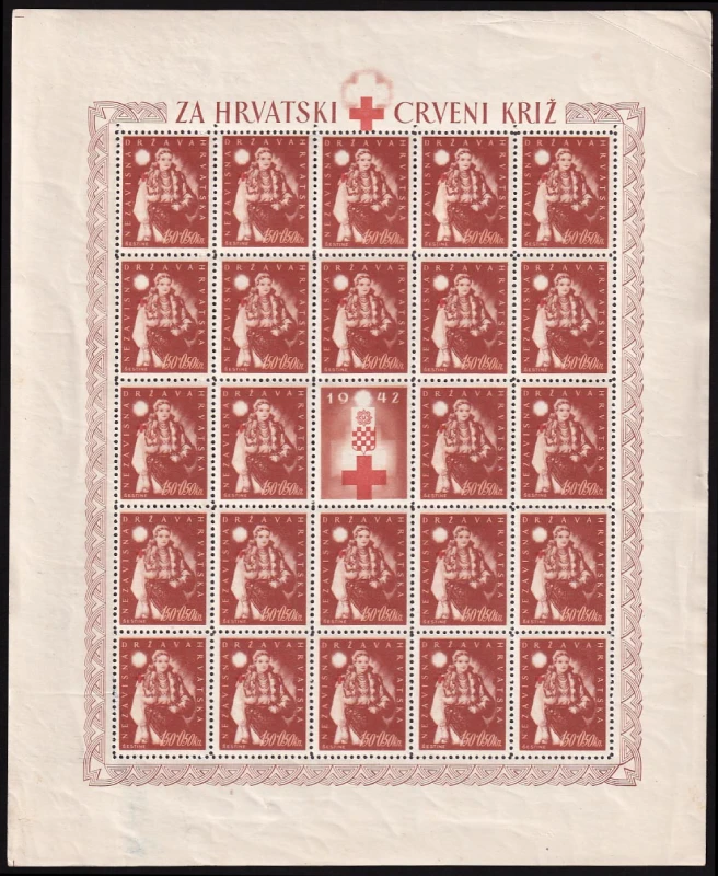 Sheet with moved red cross