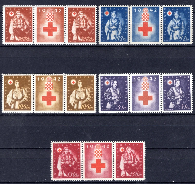 Stamps with pendants