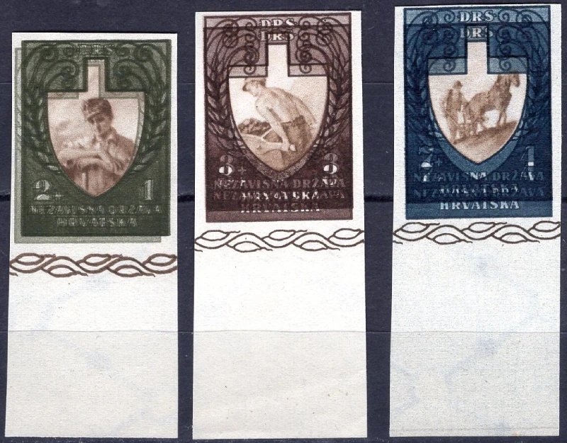 Double print, imperforated