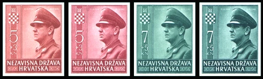 Imperforated color proofs