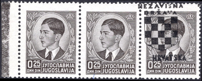 Mi 9 with and without overprint