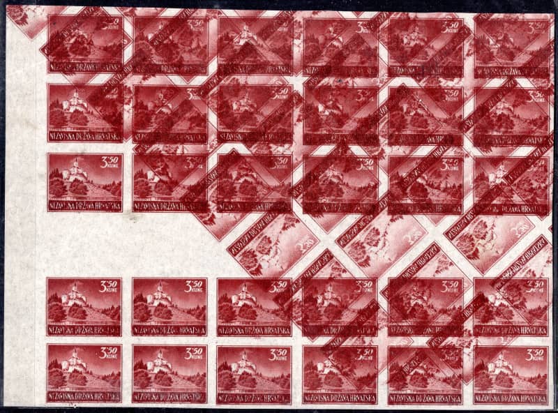 Sheet with double print