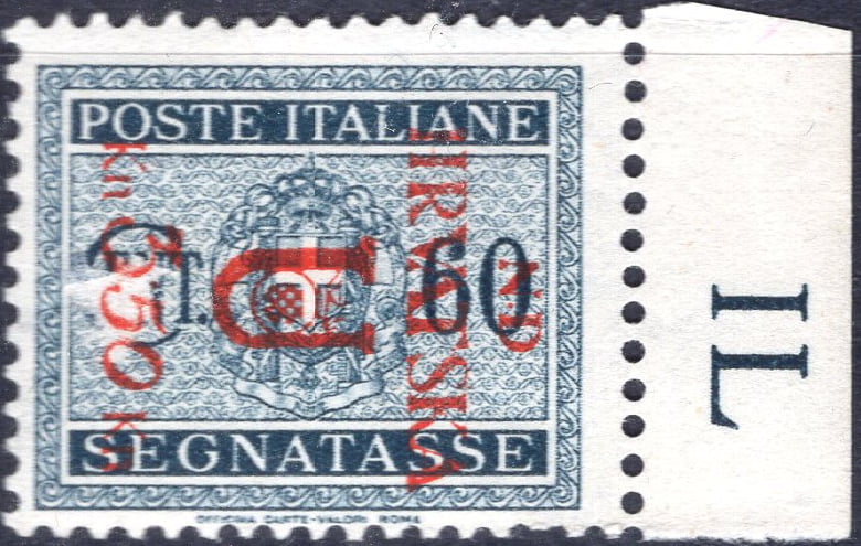 Overprint on damaged stamp